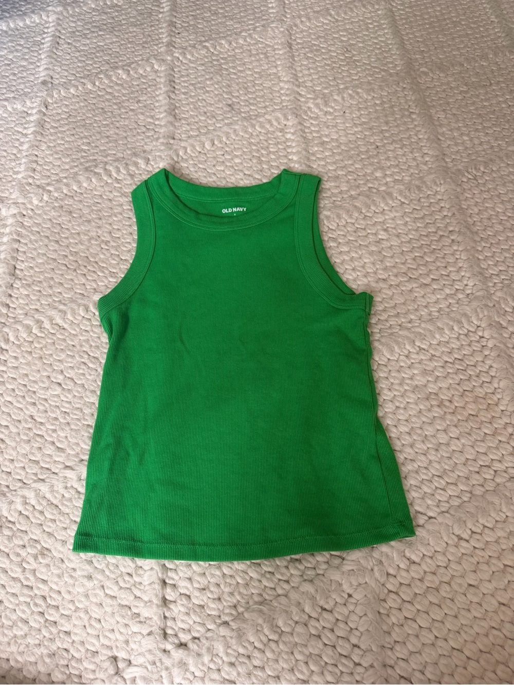 Old Navy Green Ribbed Tank Top